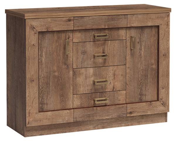 Sideboard Tadeusz 5 Braun - Holzwerkstoff - 120 x 90 x 44 cm