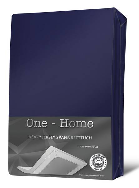 Topper Bettlaken blau 140x200 cm Heavy Blau - Jersey - 140 x 4 x 200 cm