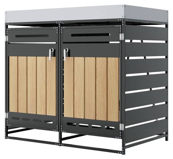 Mülltonnenverkleidung lelantos Ⅲ 2er Set Tiefe: 131 cm