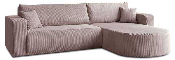 Ecksofa SOPRANO Pink - Polyester - 271 x 80 x 175 cm