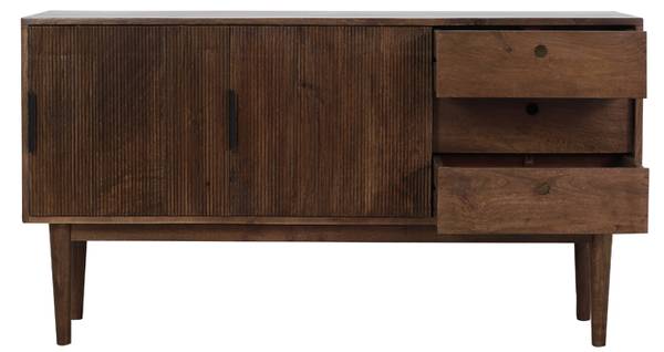 Schrank BITIKA Braun - Massivholz - 40 x 80 x 150 cm