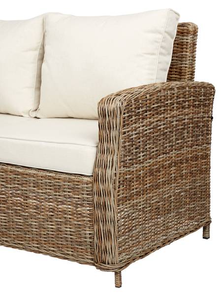 Gartensofa Gram Beige - Webstoff - 203 x 74 x 85 cm