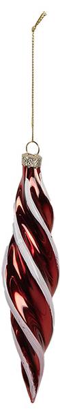 Kerstbal Xmas 45153 rood - glas - 4 x 17 x 4 cm