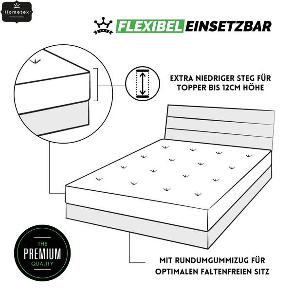 Split Topper Spannbettlaken 180-200x200 Petrol