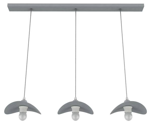 Suspension Piuma Gris - Métal - 30 x 120 x 30 cm
