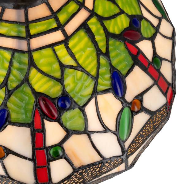 Tiffany Tischlampe Libelle 7032 Grün - Glas - 30 x 47 x 30 cm