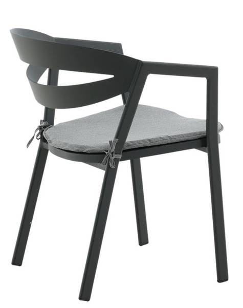 Gartenstuhl Slit Schwarz - Metall - 59 x 76 x 62 cm