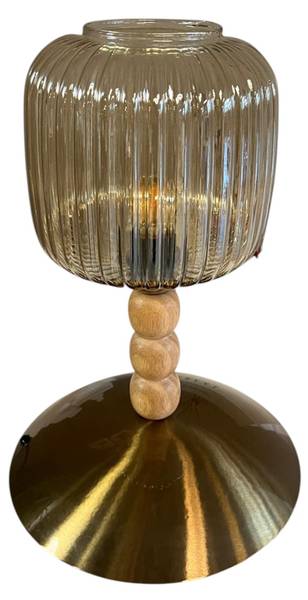 Tischlampe Mopa Gelb - Metall - 20 x 40 x 20 cm