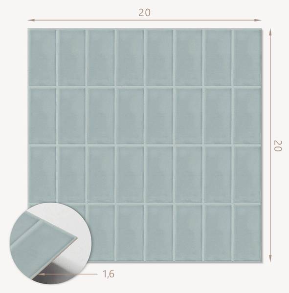 Vinylfliese GeoKachel 20er-Set 20 x 20 cm