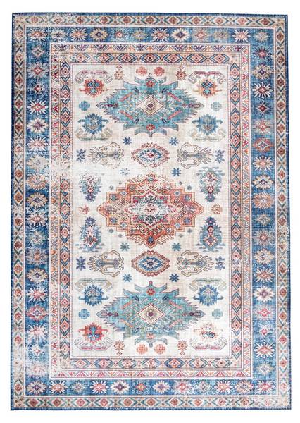Teppich Azara Yasmin Blau - Textil - 140 x 1 x 200 cm