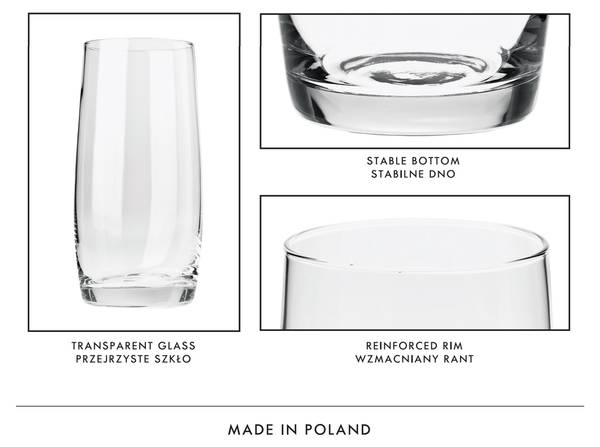 Longdrinkgläser Blended (Set 6) Klarglas - 8 x 15 x 8 cm