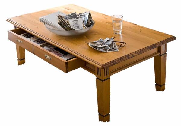 Couchtisch Florenz Braun - Massivholz - 130 x 48 x 75 cm