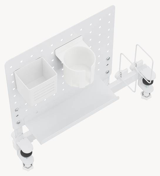 Schreibtisch-Organizer Sauda Weiß - Stahl - 9 x 50 x 50 cm
