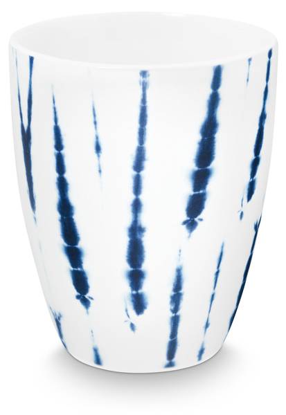 Frühstücksset Tie Dye I (3er-Set) Blau - Weiß - Porzellan - 25 x 14 x 26 cm