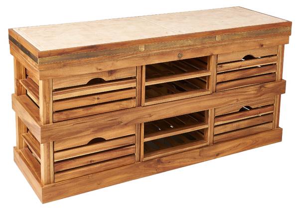 Hackblock AUBRAC Braun - Akazie - 180 x 60 x 90 cm