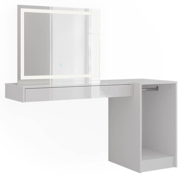 Schminktisch Sherry 59563 3er set Weiß - Holzwerkstoff - 100 x 12 x 41 cm