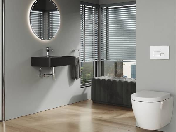 Waschbecken Pure Essence Schwarz - Keramik - 60 x 14 x 42 cm