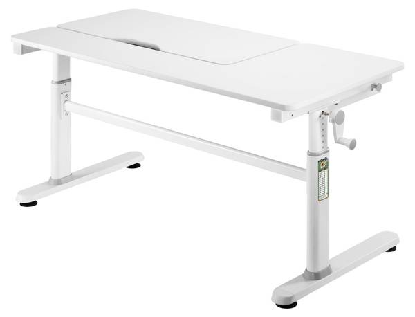 Kinderschreibtisch Höhenverstellbar ELIN Weiß - Holzwerkstoff - 120 x 76 x 60 cm