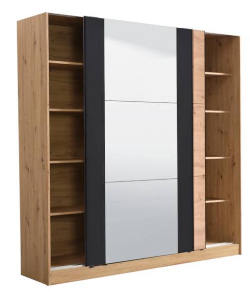Kleiderschrank PHILADELPHIE Beige - Holz teilmassiv - 63 x 210 x 217 cm
