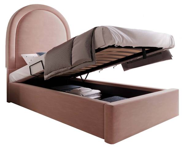 Polsterbett VELVZoom Ⅰ Pink - Tiefe: 196 cm