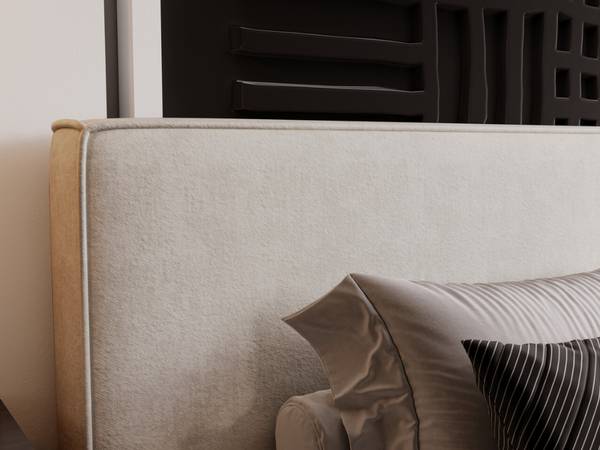 Polsterbett MONACO Beige - Liegefläche Breite: 180 cm