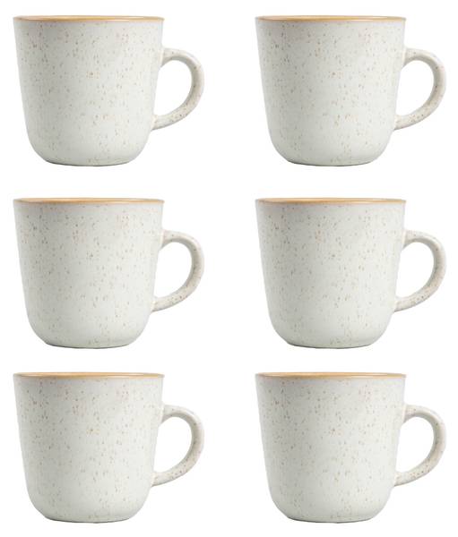 Becher MORITA 6er-Set Beige - Keramik - 10 x 10 x 10 cm