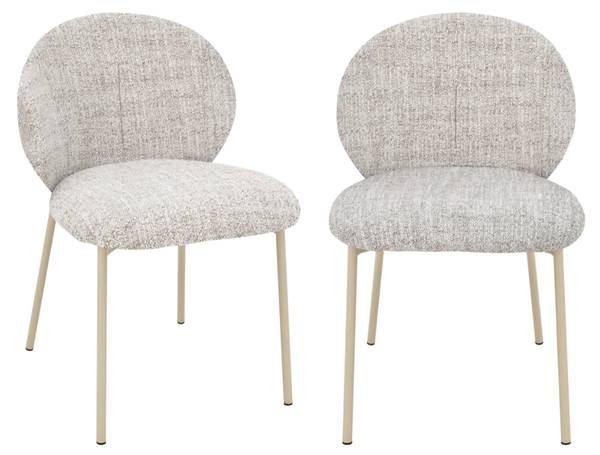 Stühle AMBRE 2er-Set Beige - Webstoff - 48 x 80 x 60 cm