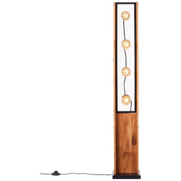 Stehlampen 31121144181 1 Braun - Holz teilmassiv - 20 x 126 x 20 cm