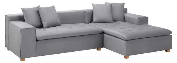Ecksofa AVA Grau - Textil - 251 x 62 x 154 cm