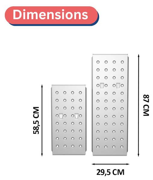 Klappleiter Plattform Altura Grau - Metall - 29 x 4 x 86 cm