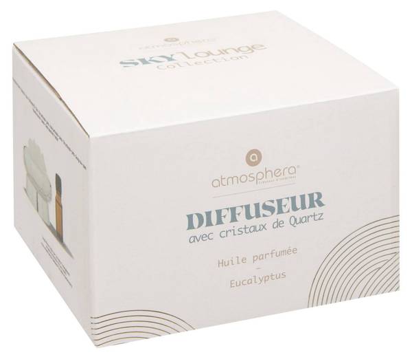 Duftöl-Diffusor SKY Silber - Stein - 14 x 6 x 14 cm