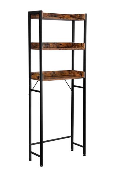 Badezimmerregal Standregal Quezon City Braun - Holzwerkstoff - 25 x 165 x 63 cm