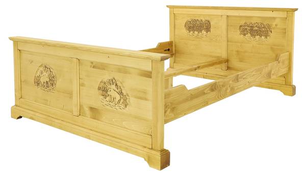 Bett Jagna Gelb - Fichte - 160 x 85 x 200 cm