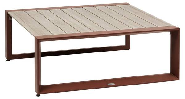 Garten-Couchtisch ALLURE Braun - Metall - 97 x 36 x 97 cm