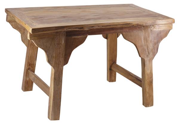 Beistelltisch DUMAI II Beige - Massivholz - 85 x 52 x 50 cm