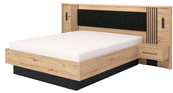 Doppelbett-Kasotto Braun - Holzwerkstoff - 209 x 116 x 268 cm