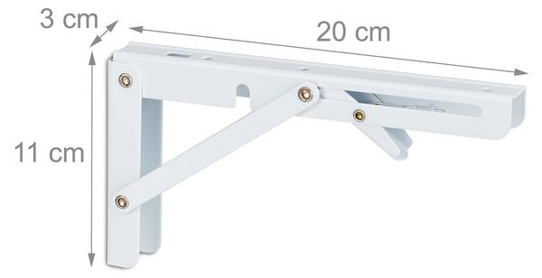 Klappbare Regalträger 4er Set Weiß