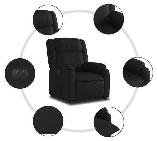 Relaxsessel mit Aufstehhilfe 3032396-3 Schwarz