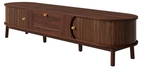 TV-meubel Coeus Ⅵ bruin - plaatmateriaal op houtbasis - 40 x 38 x 170 cm
