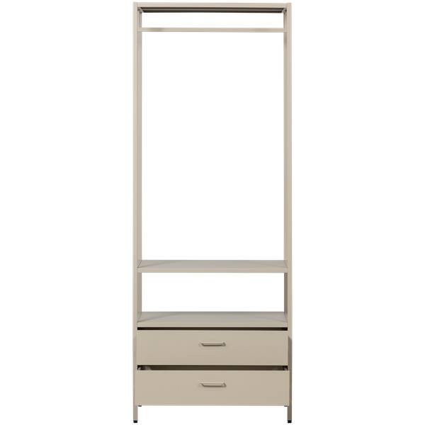 Kleiderschrank Ferris Grau - Eisen - Stahl - 70 x 185 x 54 cm