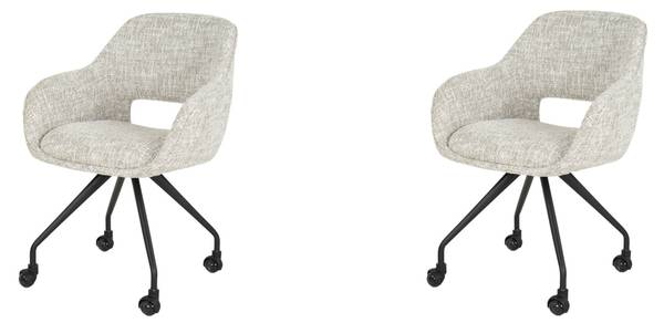 Esszimmerstühle EAGLE 2er-Set Weiß - Textil - 60 x 84 x 62 cm