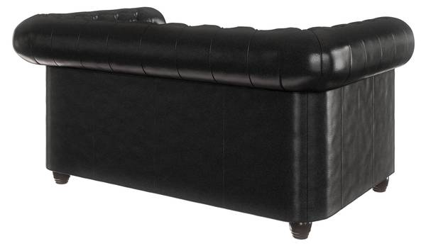 Chesterfield-Set Perry - Schlaffunktion Schwarz