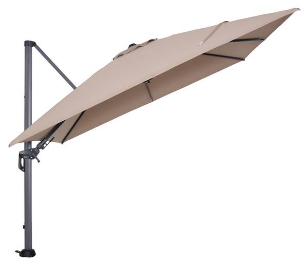 Zweefparasol Hawaii Original 3 delig grijs - polyester - 300 x 265 x 300 cm