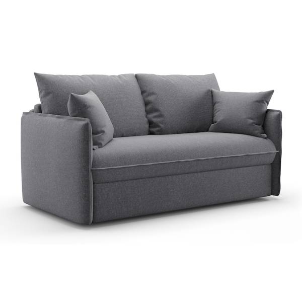 Sofa MIRA Grau - Massivholz - 104 x 90 x 185 cm