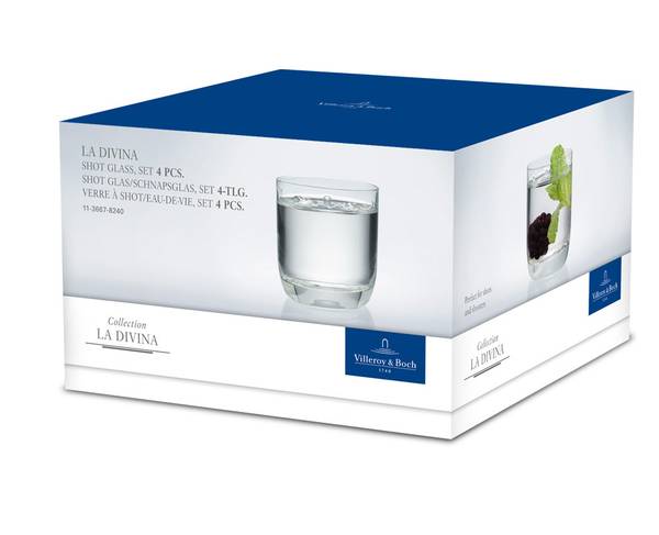 Shotgläser La Divina 4er Set Glas - 5 x 6 x 5 cm