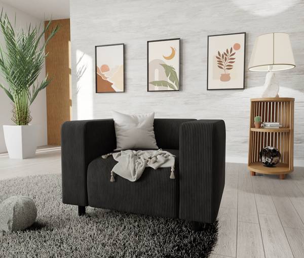 Bankstellen Mette 3+2+1 zwart