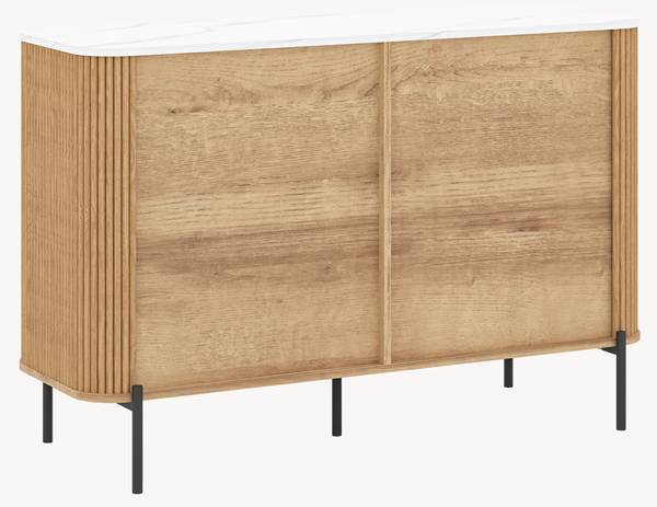 Kommode Kokunse Braun - Holzwerkstoff - Metall - 120 x 78 x 42 cm