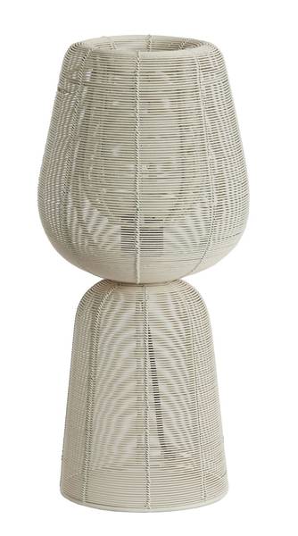 Tischleuchte Aboso Weiß - Durchmesser Lampenschirm: 18 cm