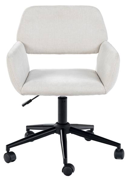 Bürostuhl Ross Kd Chenille BG BK Weiß - Chenille - 56 x 85 x 43 cm