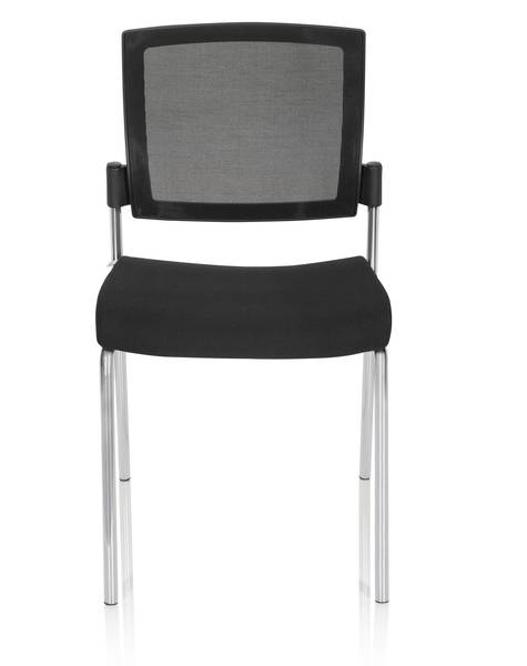 Esszimmerstuhl K9 V Schwarz - Strukturstoff - Netzstoff - Polyester - 58 x 90 x 48 cm